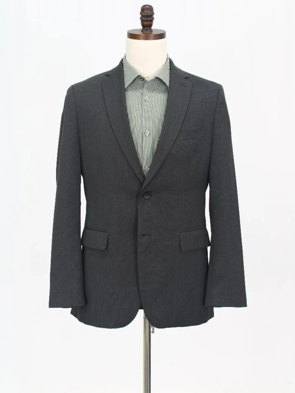 Banana Republic 40R Gray Blazer Sport Coat Jacket 2-Button Solid W535